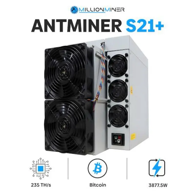 Bitmain Antminer S21+ 235 TH Bitcoin Miner 3500w Mesin Penambang Btc