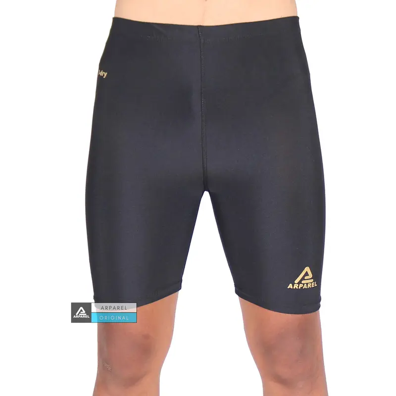 Celana Legging Pria / Celana Olahraga Pria Short Pants Black Gold Arparel sport Pendek sot 2