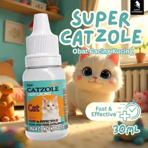 Catzole 30 ml - Obat Cacing Kucing Catzole 30 ml Original - Catzole Obat Cacing Hewan