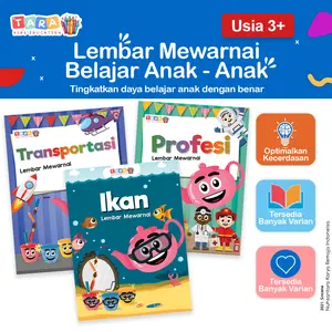 TARA - 10Lembar Buku Mewarnai Anak / Buku Menggambar Anak / Buku Belajar Edukasi Anak