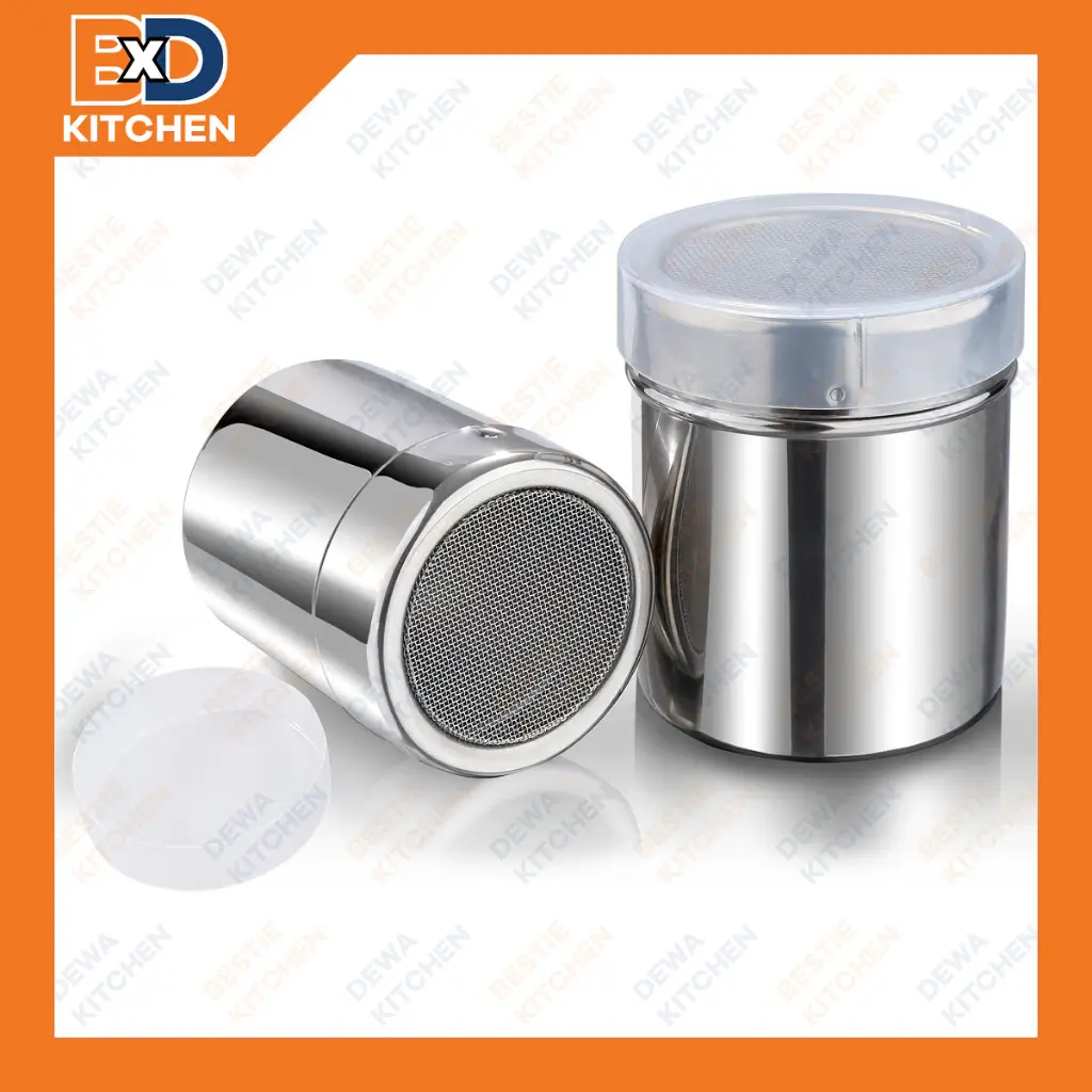 Powder Shaker Lada Garam Bubuk 3 Lubang Stainless Tempat Bumbu 3 Hole