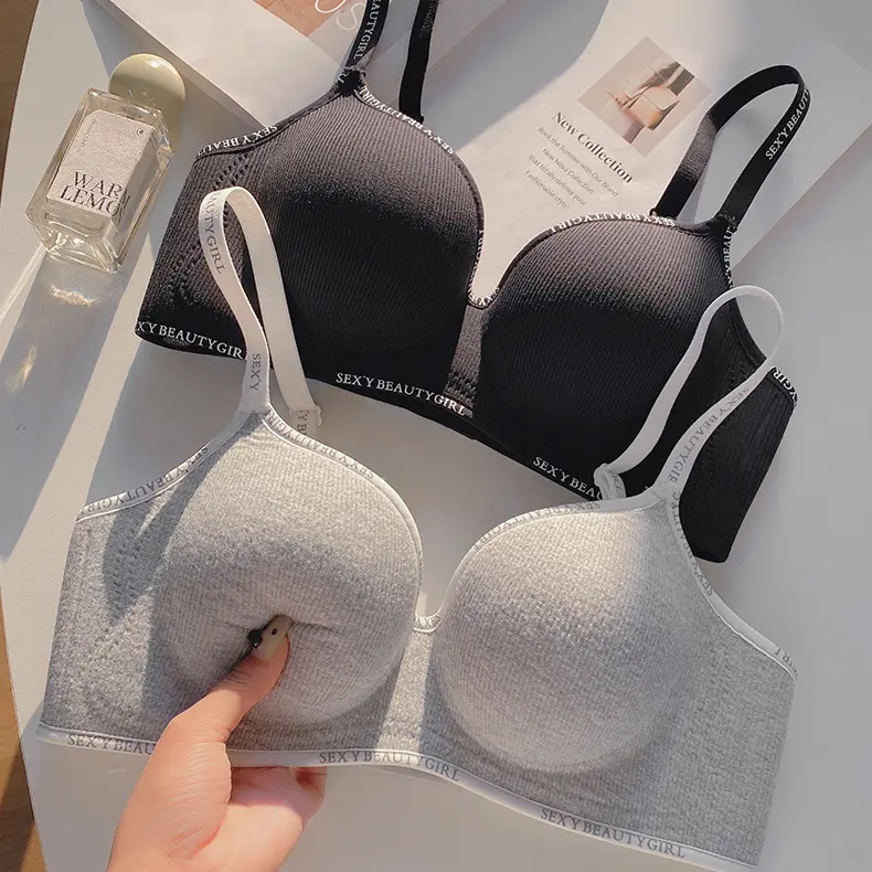 Áo Ngực Cotton, Dành Cho Phụ Nữ, Ngực Nhỏ, Thiết Kế Chun, Kiểu Đẩy Lên, Đồ Lót, Không Có Gọng, Có Cỡ 32-38AB