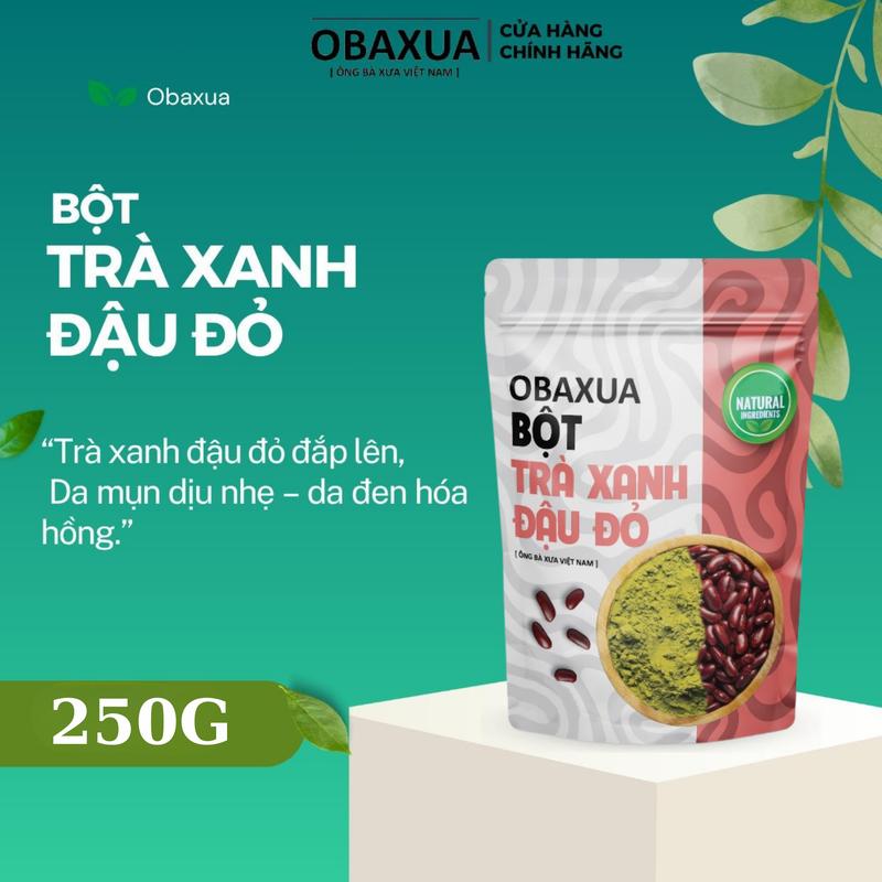 OBAXUА - Bột Trà Xanh Đậu Đỏ OBAXUA 250Gr, 500Gr - Sản Phẩm Chăm Sóc Da Từ Việt Nam