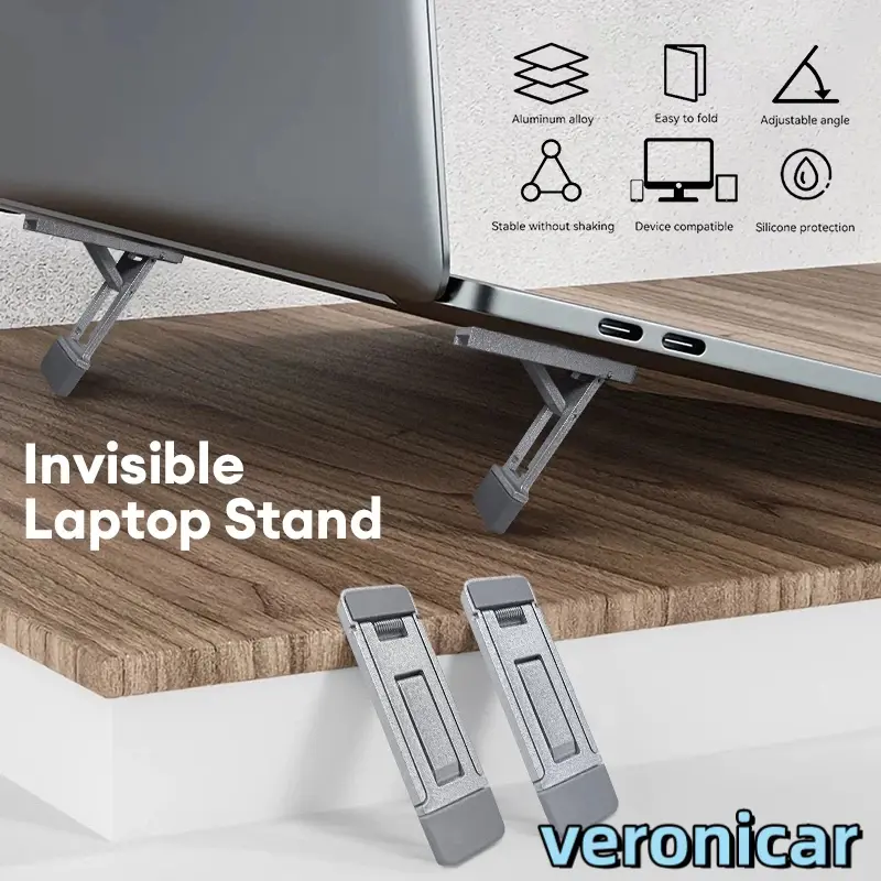 3 Level Adjustable Laptop Stands Keyboard Holder Stand Bolster Portable Mini Cooling Pad Notebook-Ver