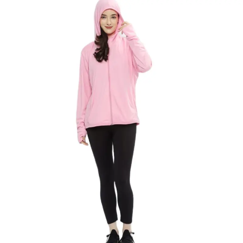 jaket Gym pria dan wanita,Jaket Olahraga anti Uv,Korean style,Bahan adem ringan, sporty,Jaket mesh hoodie 0