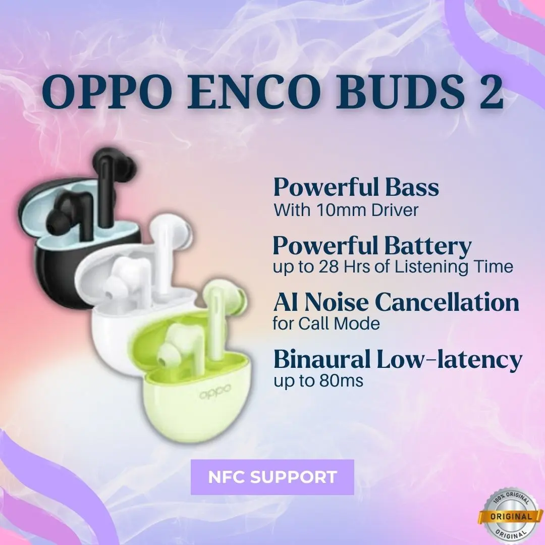 Oppo Enco Buds2, Headset Bluetooth Powerfull Bass