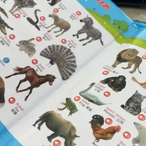 Habibi Buku Edukasi Elektronik 4-in-1 Bersuara - Belajar 4 Bahasa (Inggris, Mandarin, Indonesia,Arab) | Mainan Edukasi Interaktif untuk Pemula, 26 Materi & Lagu