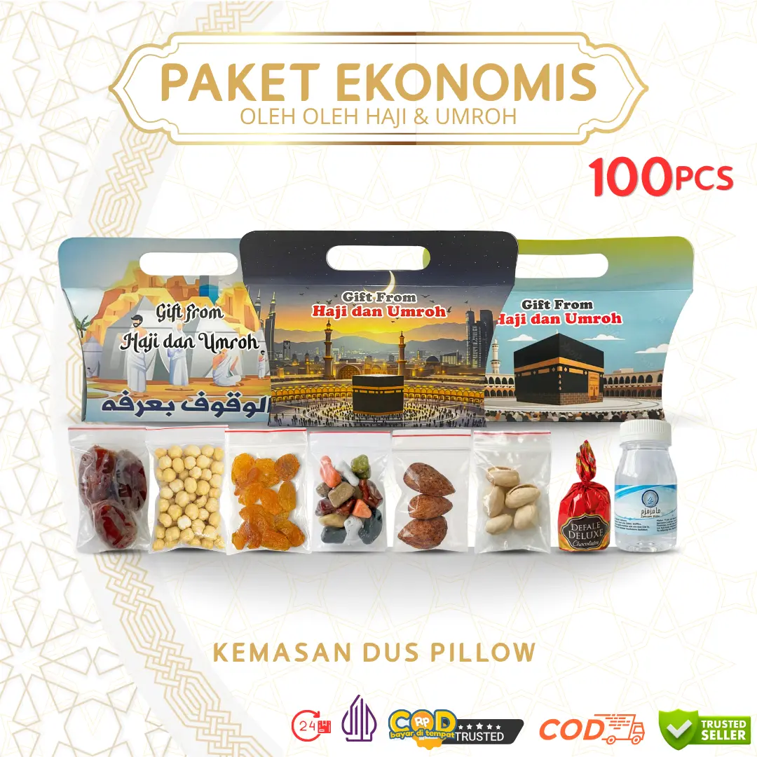 Paket Ekonomis Oleh Oleh Haji Umroh murah grosir - oleh oleh umroh 100 paket - oleh oleh umroh grosiran Dus Pillow