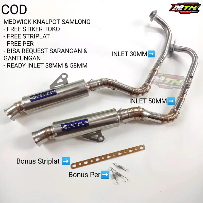 MEDWICK, Knalpot Samlong N max, Airox, PCX, ADV, Vario, Secopy, Beat, Genio, vino, Mio, Lexi dll 0