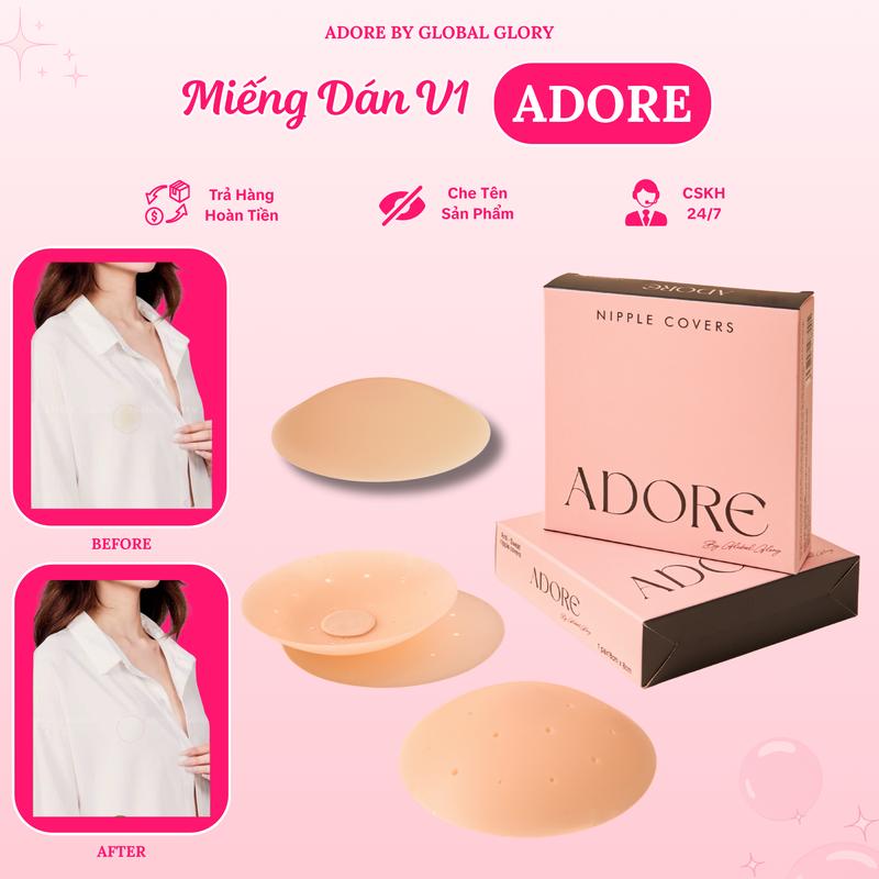 DEAL HỜI CHỐT NHANH ADORE Miếng Dán Tàng Hình Mỏng Nhẹ Thế Hệ Mới Tự Nhiên Phù Hợp Mọi Kiểu Trang Phục Bra Nữ