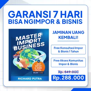 Buku Master Import Business - Garansi Jago Impor & Bisnis Dalam 7 Hari! (Recommended by Sandiaga Uno)