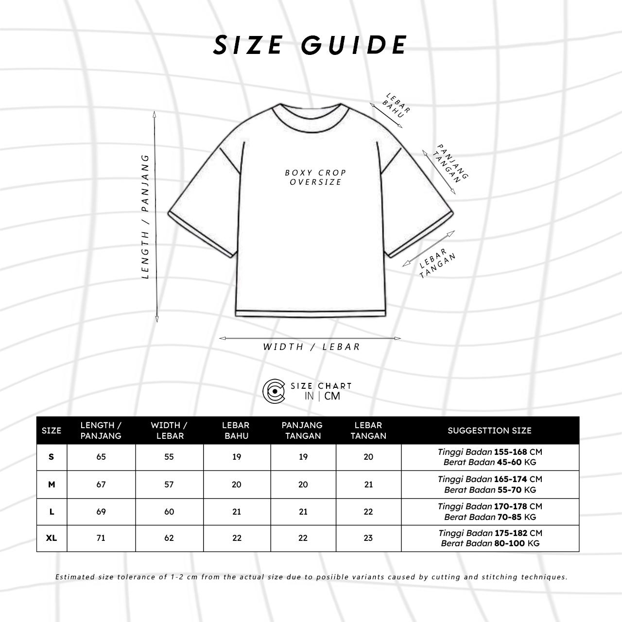 Clote Boxy Crop Fit Oversized Cotton 20s The Earth Black