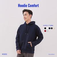 Gambar KOZE - HOODIE COMFORT PREMIUM Soft COTTON 290 GSM ALL COLOR- Hoodie Polos outfit  cowok Bulu Fleece Basic Pria Tebal - Black, S dari koze shop Kota Administrasi Jakarta Timur 4 Tokopedia