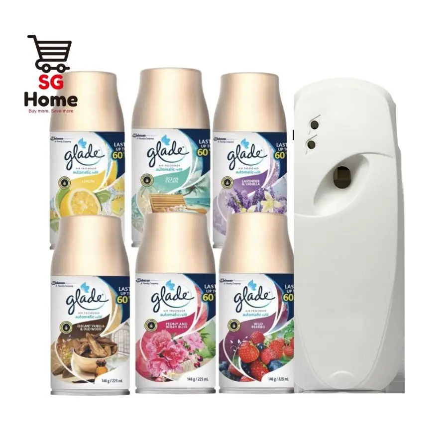 [ BEST Deal ] Glade Air freshener Automatic Spray Machine +Glade Spray Refill  |   Lavender Lemon Vanilla Freshener Scent Scented