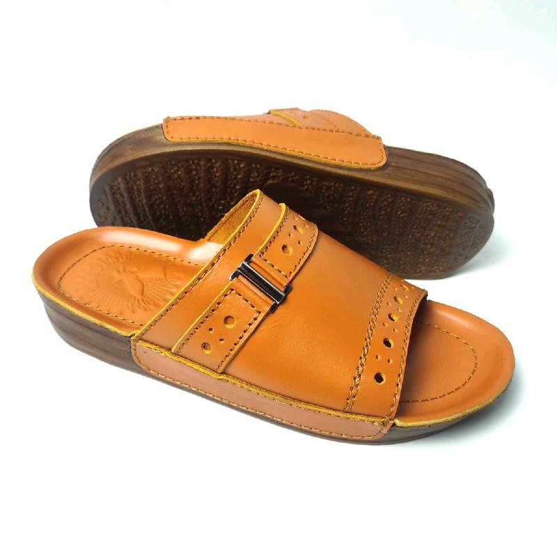 Sandal Pria Kulit Asli Full Tapak 100% Original Indian Lokal 6
