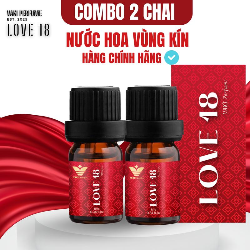 Combo 2 Love 18 nước hoa nữ (có che tên) 5ml - Hàng Chính Hãng
