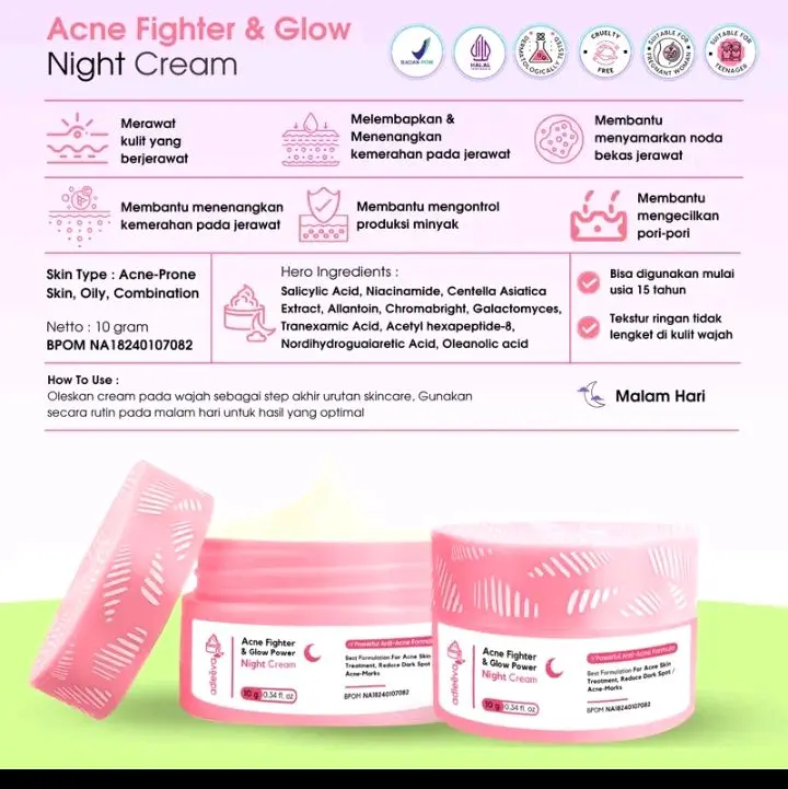 [ADLEEVA Minva] - (Paket  Pemula ISI 4) WHITENING Glow Booster / ACNE Bright Series Basic - Mencerahkan bantu samarkan flek hitam, Paket perawatan kulit berjerawat dan bekas jerawat secara maksimal BPOM HALAL 2
