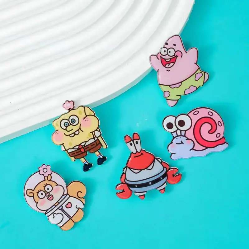COD Tas Bros Lucu Toy Story Pin Akrilik Lucu Kartun Lencana Karakter Bros Liontin SpongeBob Bros Tas Aksesori Pin Akrilik Dekoratif - COK Clips Resin 3