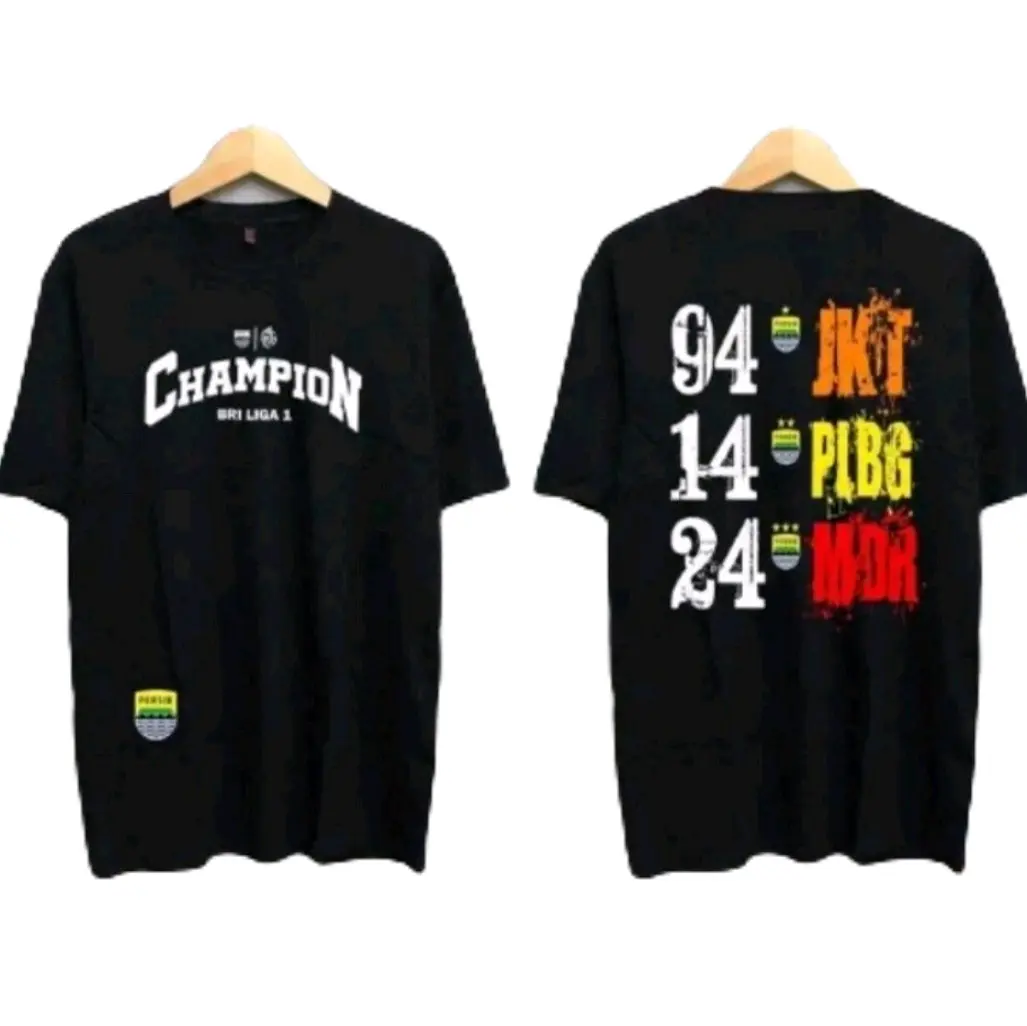 Kaos pria persib Katun Combed Distro Baju Keren Dewasa Atasan Cowok Oblong Sablon Hitam Nyaman Pendek Combat Polos casual S