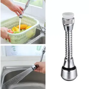 SK84 Sambungan Keran Kran Air Panjang Silver