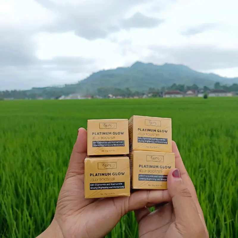 Byzoe Glowing Booster Platinum Glow jelly booster mencerahkan mengencangkan wajah Memutihkan Pelembab Pencerah Hitam Perawatan 6