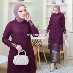 Setelan Kebaya Baju Kurung Sampai LD 130 Rok Songket Lilit//Setelan Kebaya Tunik Brokat