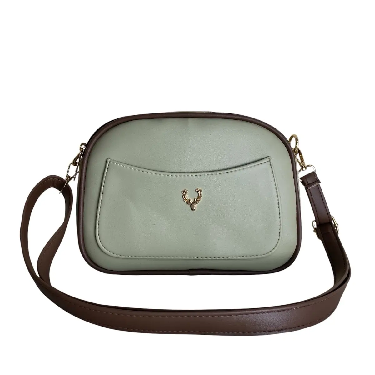 Tas salempang wanita model kantong depan bahan kulit premium Selempang