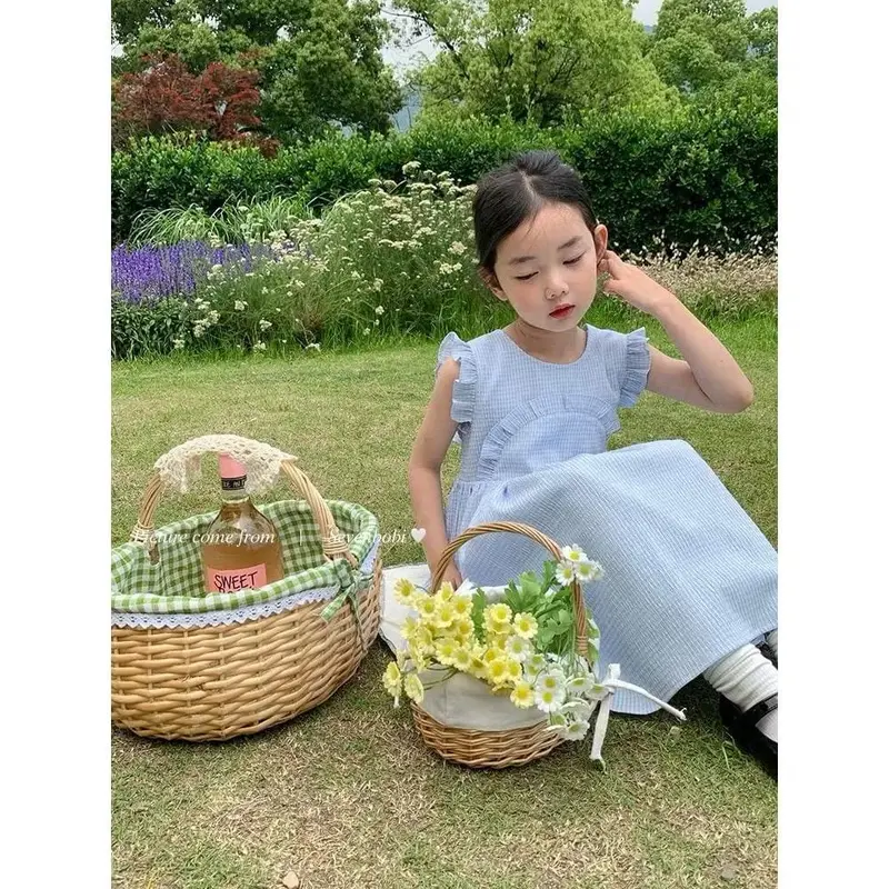 Willica WBSL DRESS KOREAN STYLE BLUE ANAK PEREMPUAN IMPORT 3