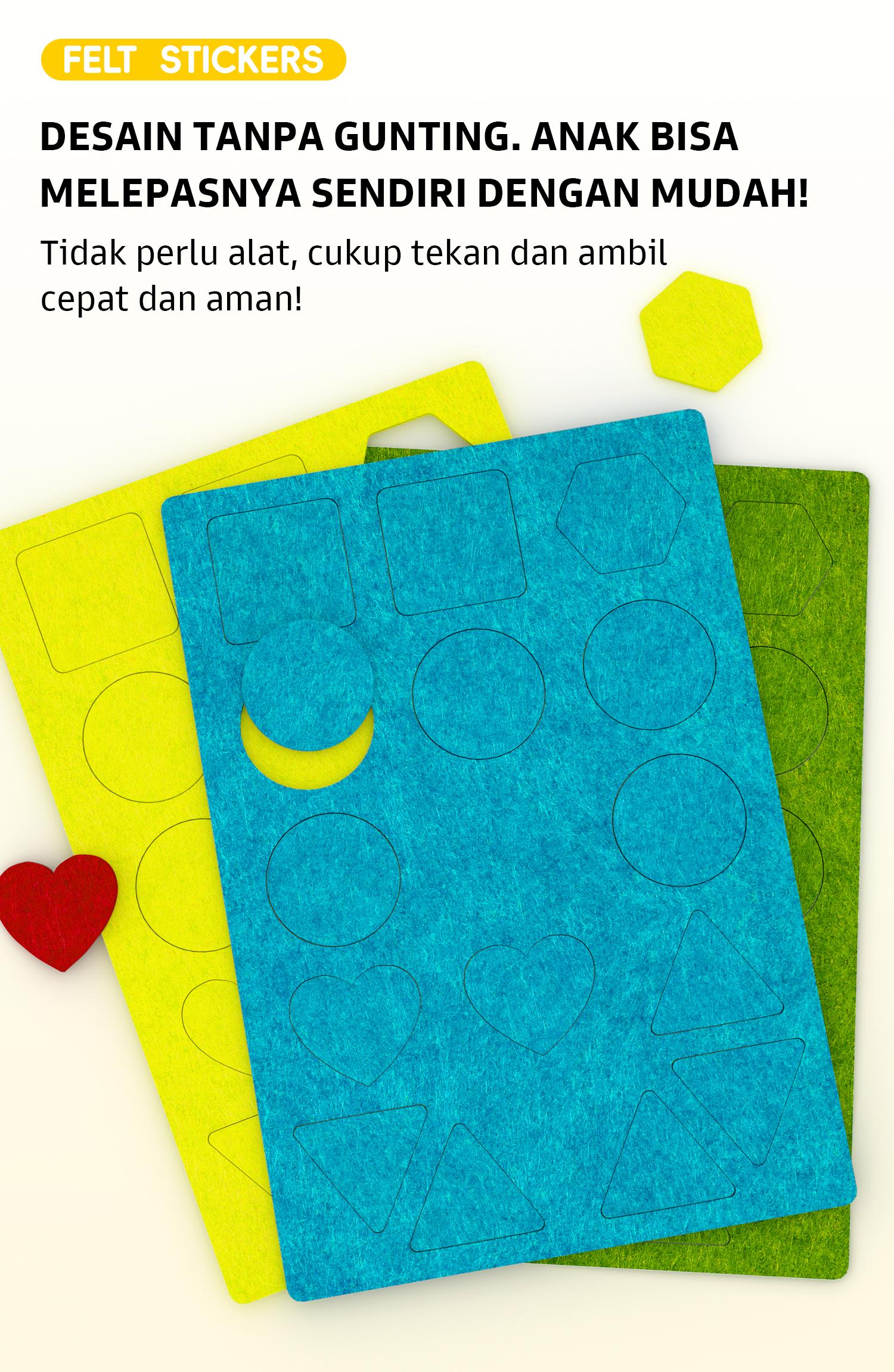 Pinwheel Felt Sticker DIY Mainan Edukasi Anak Stiker Busa Lembut Berwarna Kreatif Untuk Usia 3 Tahun Ke Atas