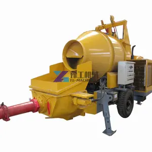 China Factory JBTS40 Diesel Trailer Concrete Mixer with Pump Machine