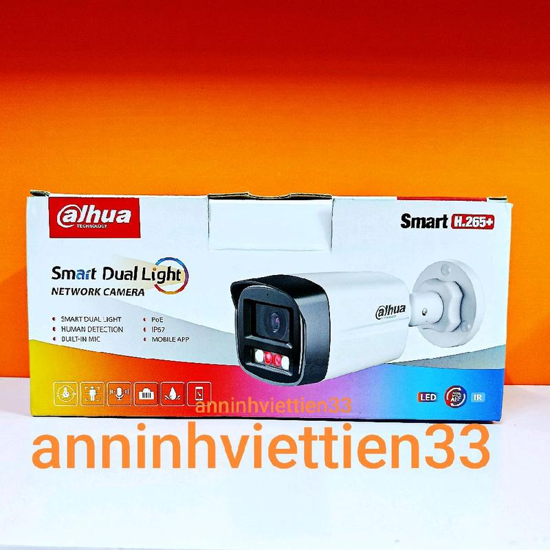 Camera IP thân cố định ngoài trời ánh sáng kép 2.0MP có mic DAHUA DH-IPC-HFW1239TL1-A-IL phù hợp với lắp hệ thống đầu ghi .