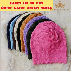 10 pcs ciput rajut antem nini ciput kupluk daleman kerudung Jilbab