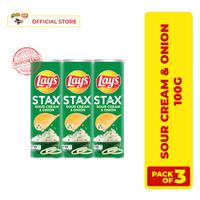 Gambar Lay's Stax Keripik Kentang Rasa Sour Cream & Onion 100gr - Pack of 3 dari Lay's, Cheetos & Doritos Store Kab. Tangerang 1 Tokopedia