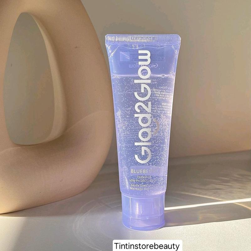 Glad2Glow bundle 3in1 Peeling Solotiom Exfoliathing +Moizturizer Blueberry + Facial Cleanser Blueberry Mencerahkan Extract Niacinamide Pha Mengencangkan Wajah g2g 4