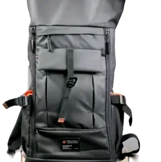 tas sekolah tas kerja tas Hitam Ransel Backpack tasselempang silver - db5858 0