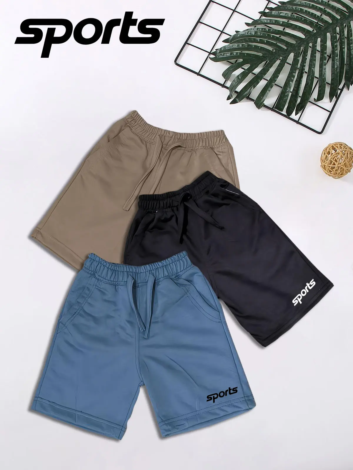 SPORTS Celana Pendek Anak Unisex Babyterry Premium Laki-laki Perempuan Usia 2-12 Tahun Fashion Cargo Kids Black Blue Grey Nyaman Adem Tali Matching Pinggang Karet Elastis Material Lembut dan Tidak Gerah - Katun