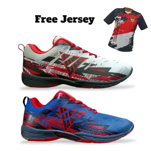(Free Kaos) Centro Lite Sepatu Badminton Sepatu Bulutangkis Anti Slip Berdecit