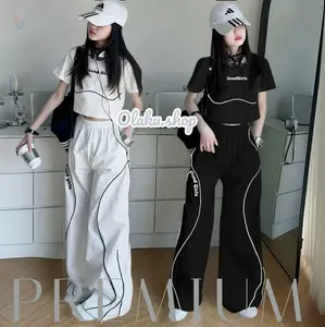 Outfit anak Perempuan Fashion korean style 3-12 tahun Setelan crop anak perempuan Celana Skena terbaru - Premium