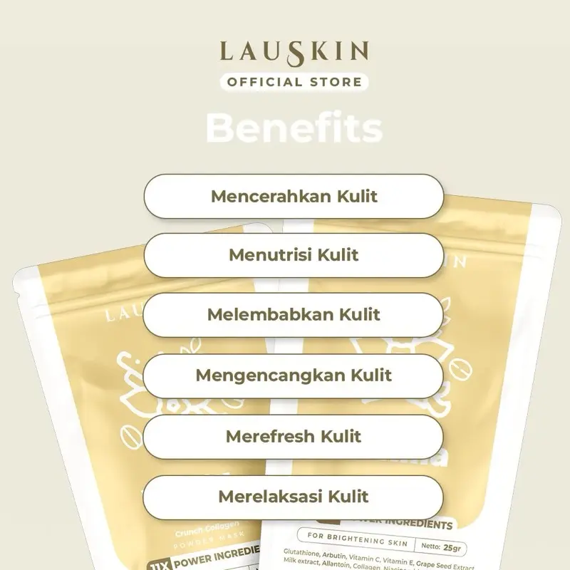 LAUKSIN BEAUTY MASKER GREENTEA MASKER JERAWAT LAUSKIN MASKER ORGANIK 4