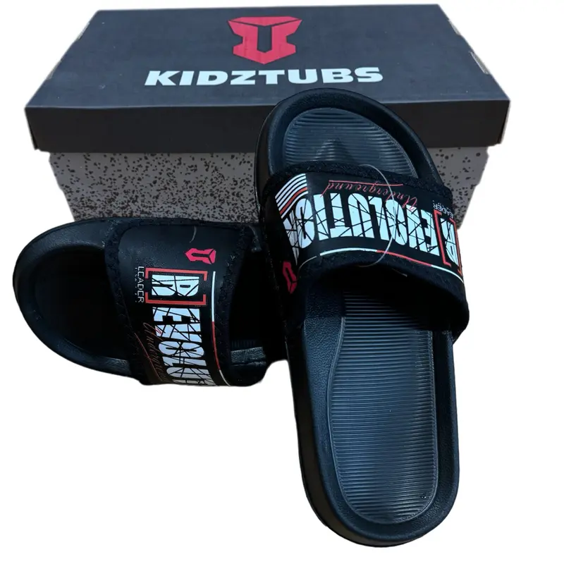 KIDZTUBS Sandal Anak Cowok Sandal Anak Laki-Laki Karet Slipper Slide Selop Slipon Jepit Karakter Warna Hitam 6 10 Tahun KDZ1810012425 Fashion Kaki 7