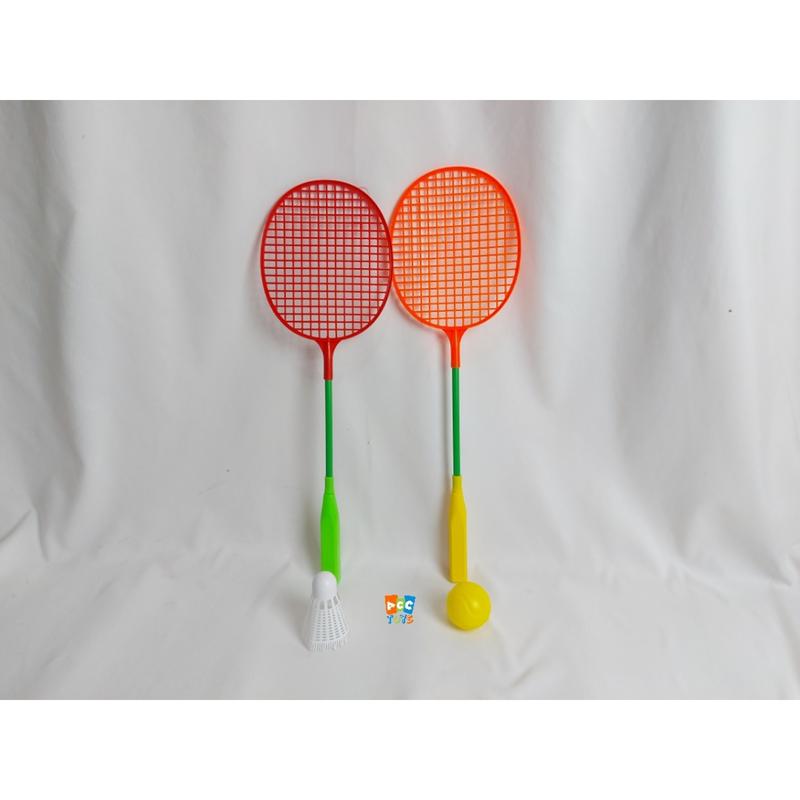 Mainan Anak Raket Plastik Badminton 2 PCS Panjang 45 cm 3