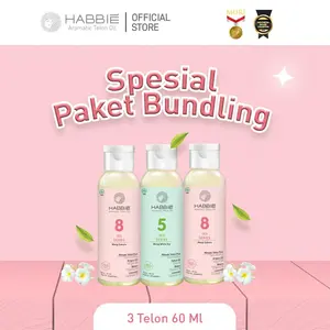 【PAKET BUNDLE 3】Habbie Aromatic Minyak Telon Ukuran 60ml Aman Untuk Bayi Newborn 0+ BPOM Halal, Anti Nyamuk Wangi Seharian, Lembut, dan Hangatnya Pas