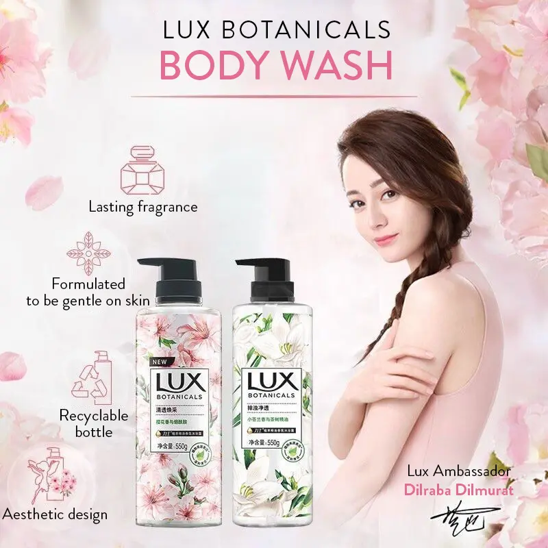 Lux Botanicals Body Wash | Eliminates 99.9% Bacteria | Soft, Supple, Fragrant Scent Gentle on Skin | All Skin Types Body Care Scented Aroma Cleansing