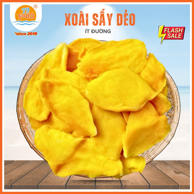  Xoài Sấy Dẻo Không Xơ Ít Đường đặc sản Cam Lâm 79Food 250g 500g - Đồ Ăn Vặt Snacks Food Thức Ăn Chua Cay ngọt ngọt đường-trái cây tươi đồ ăn nhẹ khô xoai say deo 