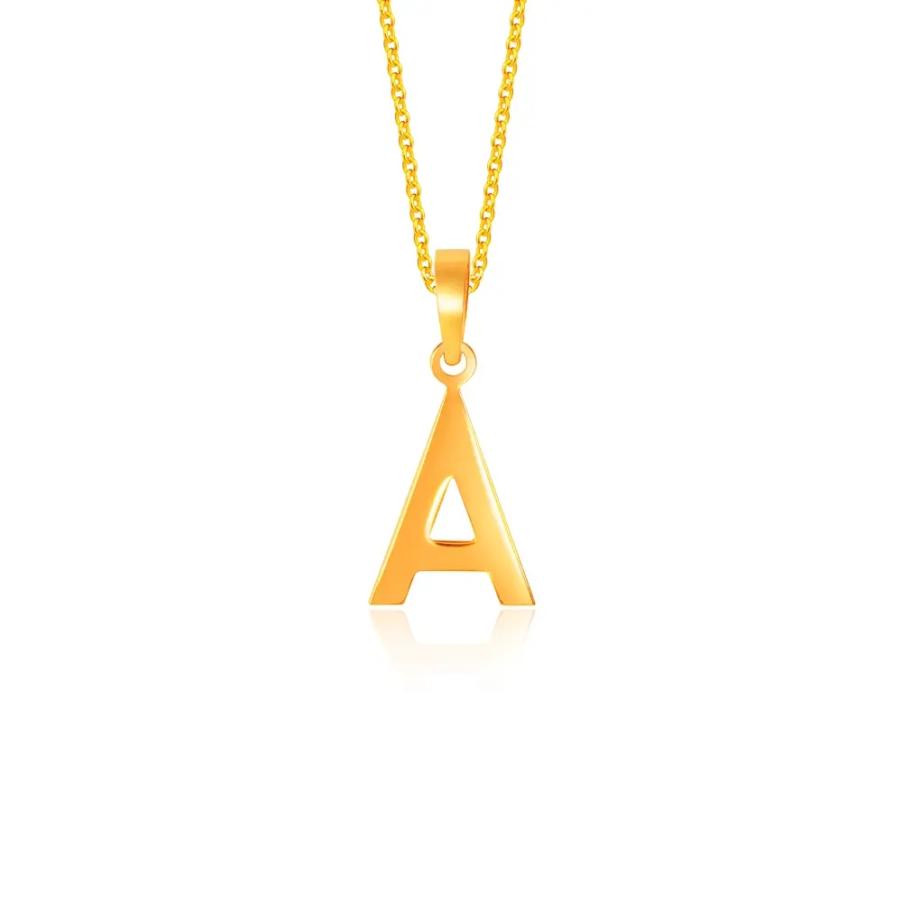 SK Jewellery SK 916 Alphabet A-Z Gold Pendant
