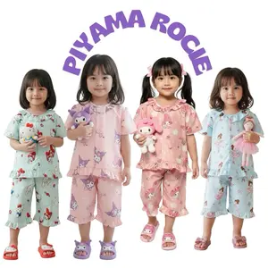 PIYAMA ROCIE GAMBAR KARTUN LUCU SETELAN ANAK PEREMPUAN USIA 1-7 TAHUN BAHAN ADEM HALUS LEMBUT REKOMENDASI VIRAL TRENDING