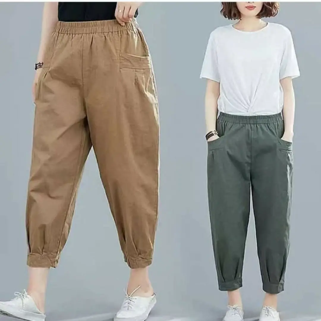 Bisa COD Celana Panjang Korea Gocha Pants Haruka Pants Mera Pants Celana Panjang Wanita 7/8 Oversize Bahan Cotton Twill Premium Stretch Nyaman Pinggang Full Karet