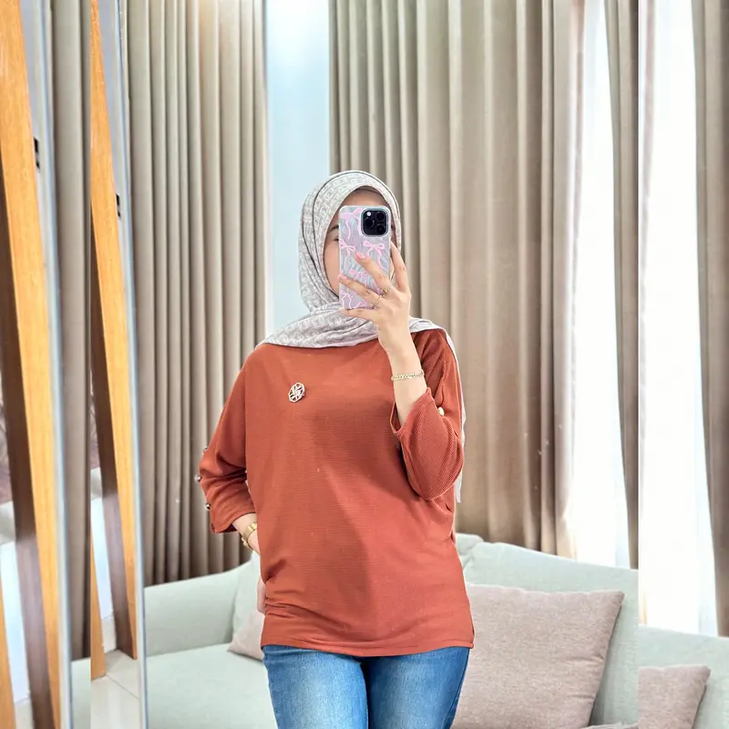 Kanaya Top Blouse Knit Batwing Paket Hemat Atasan Wanita By Razka 2