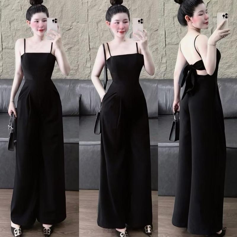  TIENSTYLE - Jum Quần Suông Hai Dây Nơ Lưng Có Đệm Cúp Ống Rộng Dài 112-115cm Đồ Noel Bigsize Nữ Quần Áo Tết Nữ Chất Liệu Tuyết Mưa Có Lót Phù Hợp 