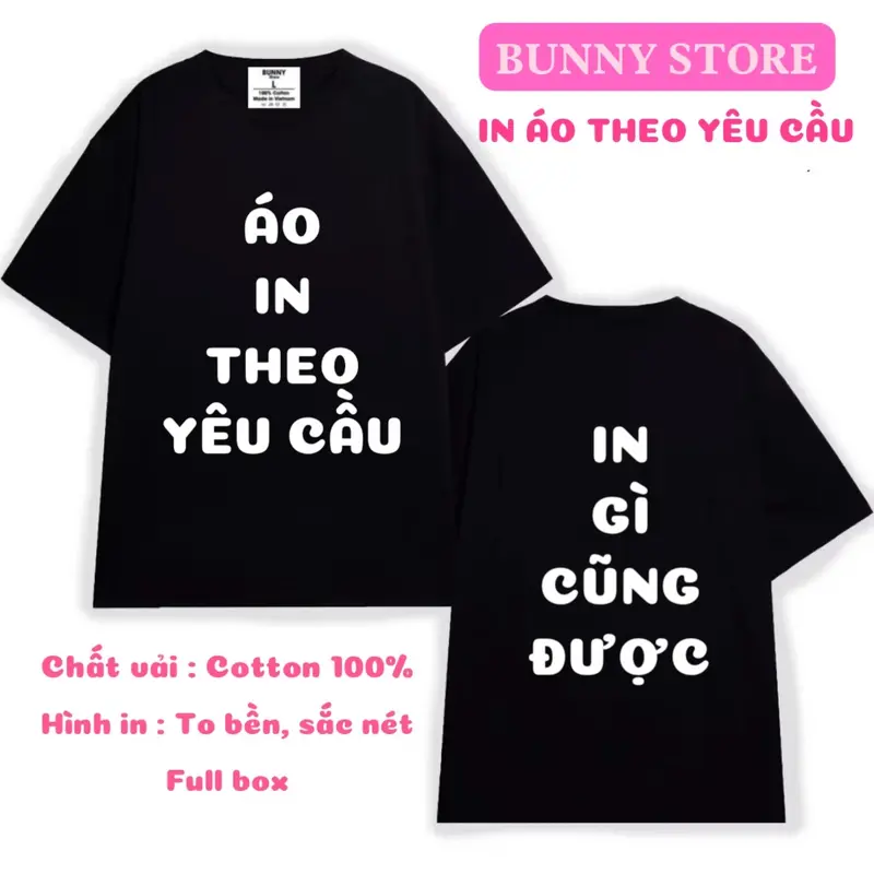 [ NHẬN IN THEO YÊU CẦU ] Áo Thun In Theo Yêu Cầu Gì Cũng Được, Form Rộng, Tay Lỡ, Cổ Tròn, 250SGM 0
